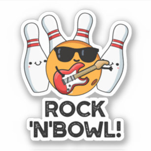 Adesivo Pedra De Boliche Engraçada De Rock E Bowl