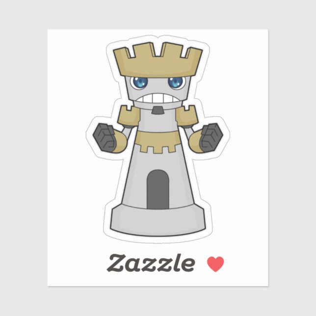 Adesivo Pedra do Xadrez Rook Chess (Folha)