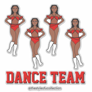 Adesivo Pedras de Rosa da Equipe de dança Personalizada