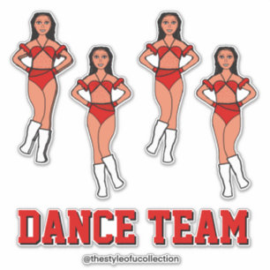 Adesivo Pedras de Rosa da Equipe de dança Personalizada #2
