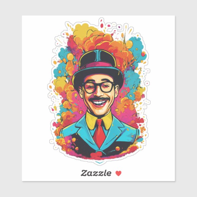 Adesivo Pee Wee Herman Oval Sticker (Folha)