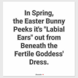 Adesivo Peek Easter Bunny Orelhas Labiais Hankamer Artjunk