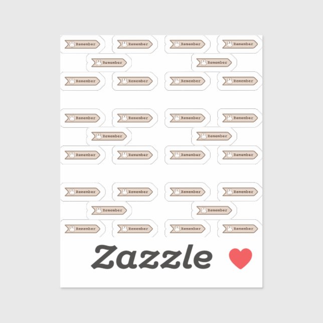 Adesivo Pegatina de vinilo Lembrar (Folha)