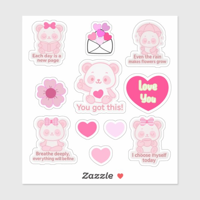 Adesivo Pegatina de Vinilo Panda (Folha)