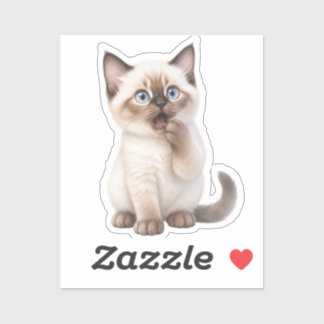 Adesivo Pegatina Gatito Kawaii Adorable