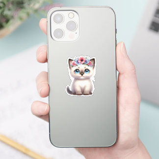 Adesivo Pegatina Gatito Kawaii Adorable