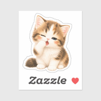 Adesivo Pegatina Gatito Kawaii Adorable