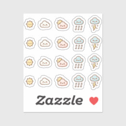 Adesivo Pegatina Tiny latte weather tracker planner
