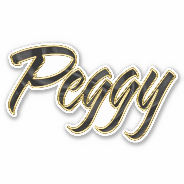 Adesivo Peggy black gold Lettering Aufkleber Sticker (Frente)