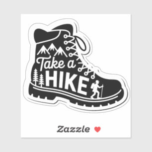 Adesivo Pegue um Design de Silhouette Boot Hike