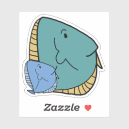 Adesivo Peixe azul e verde