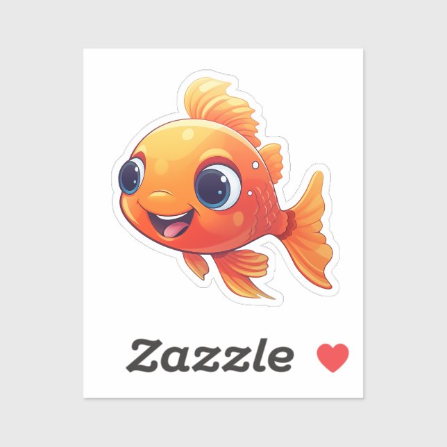 Adesivo Peixe-cartoon (Folha)