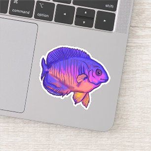 Adesivo Peixe de beleza coral, oceano tropical debaixo d'