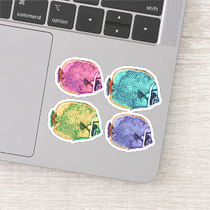 Adesivo Peixe-espada, recife de coral submarino náutico