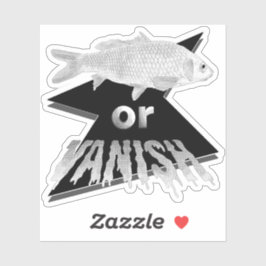 Adesivo Peixe ou Vinheta Escancarado - Monocromático