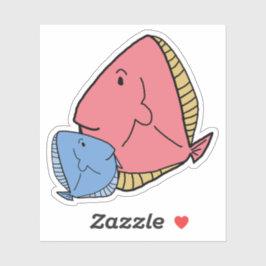 Adesivo Peixes azuis e amarelos