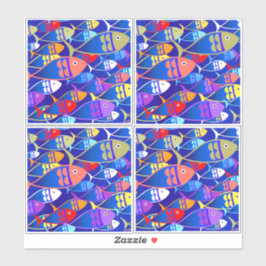 Adesivo Peixes Coloridos