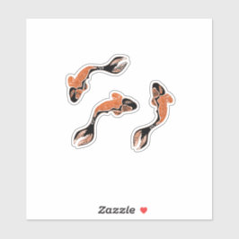 Adesivo Peixes Koi negros e laranja