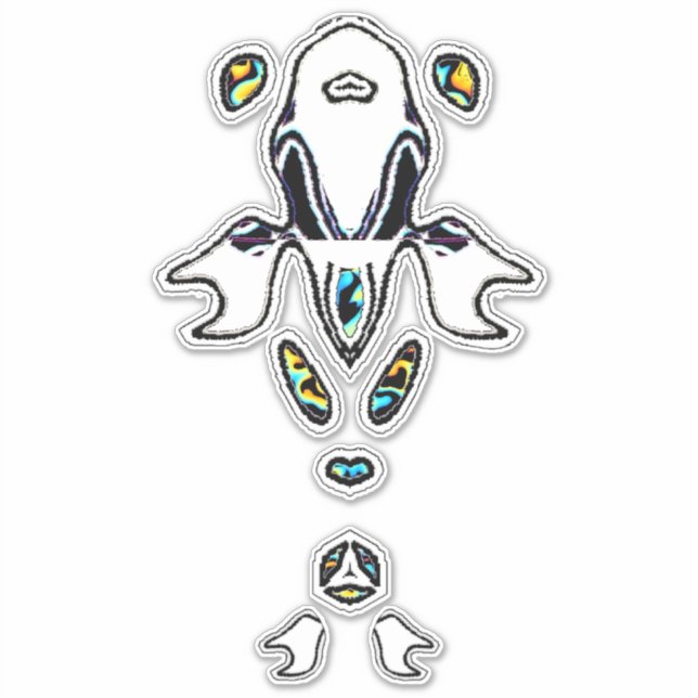 Adesivo Peixes Psicodélicos (Frente)