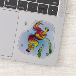 Adesivo Peixes Reais com Coroa Ouro