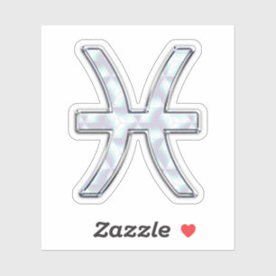 Adesivo Peixes Símbolo Zodiac Mãe do estilo Pérola