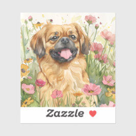 Adesivo Pekingese Sticker – Watercolor Design