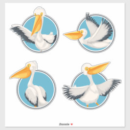 Adesivo Pelicanos costeiros do Porto Buracos Costeiros Náu