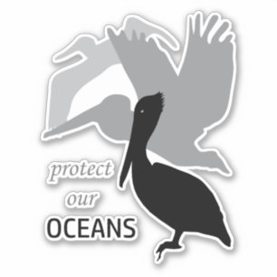 Adesivo Pelicanos protegem nosso vinil dos oceanos