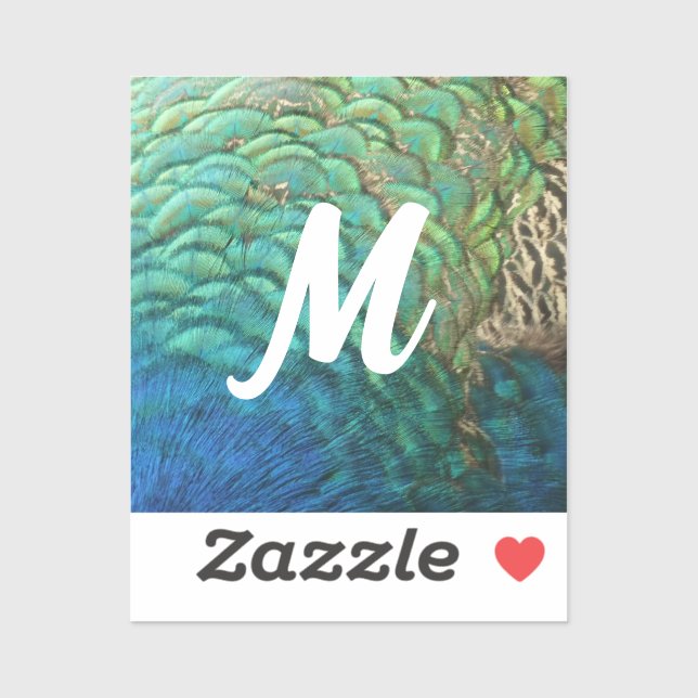 Adesivo Penas de Peacock I Abstrato (Folha)