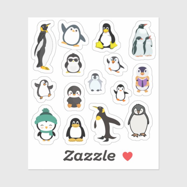 Adesivo Penguin Stickers (Folha)