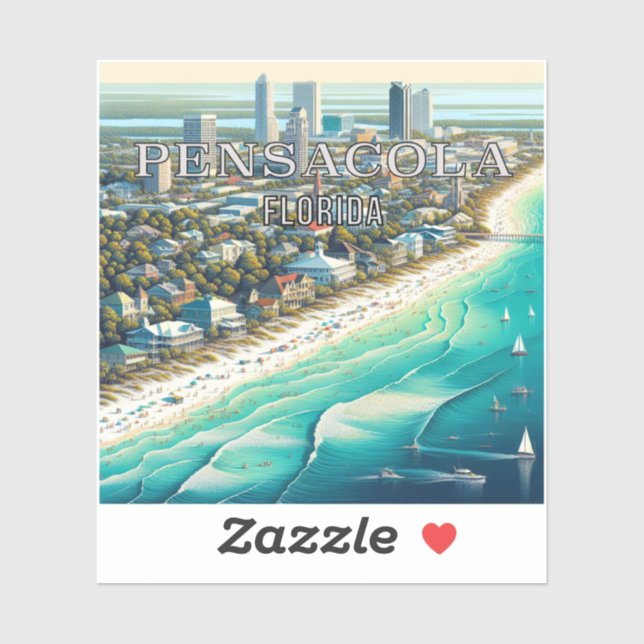 Adesivo Pensacola Florida 3 Inch Vinyl Sticker (Folha)