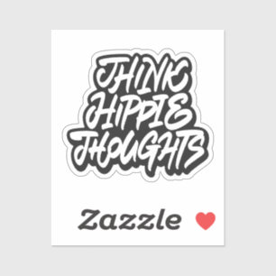 Adesivo Pense em pensamentos hippies