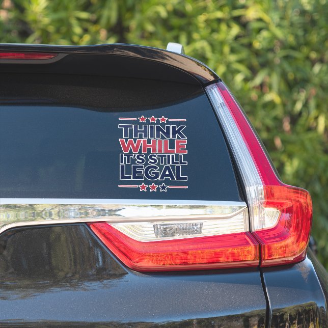 Adesivo Pense enquanto é um presente republicano legal (Lado do carro)