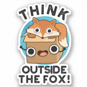 Adesivo Pense Fosse A Fox Engraçada Animal Pun
