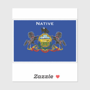 Adesivo Pensilvânia Flag Native