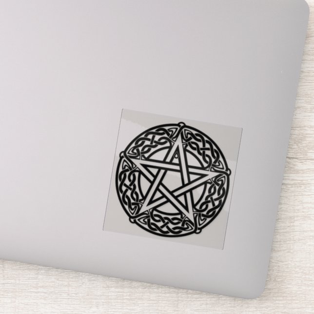 Adesivo Pentagrama Celta de Wicca Gótica Vinheta de Vinilo (Detalhe)