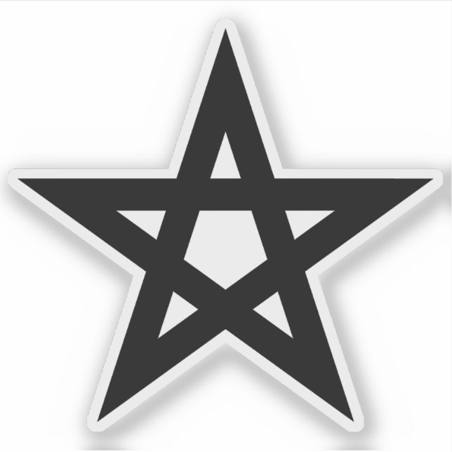 Adesivo Pentagrama (preto) (Frente)