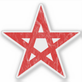 Adesivo Pentagrama (safra vermelha)