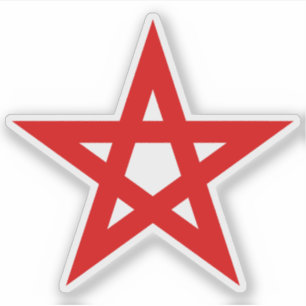 Adesivo Pentagrama (vermelho)