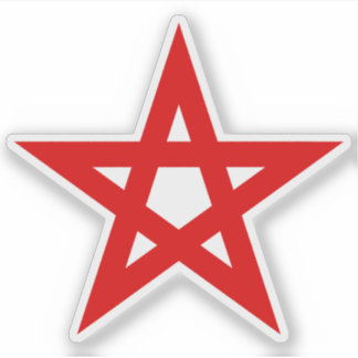 Adesivo Pentagrama (vermelho)
