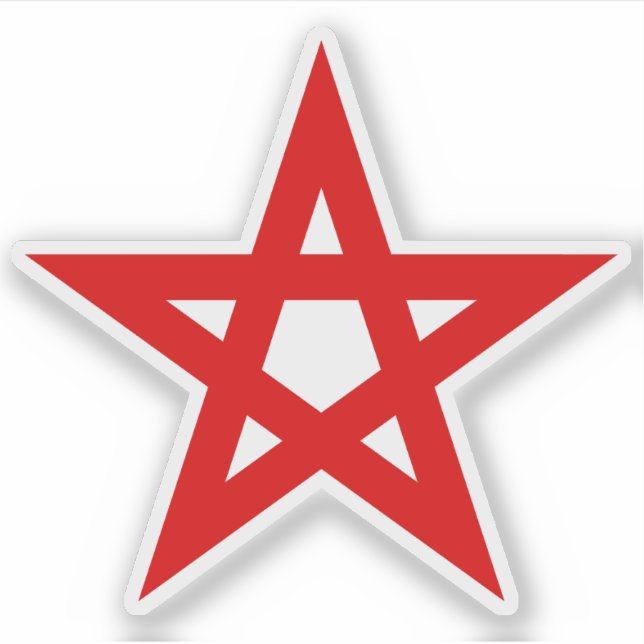 Adesivo Pentagrama (vermelho) (Frente)
