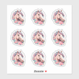 Adesivo Pentes de cavalos, Cavalo de Boho, Laptop, Pony S