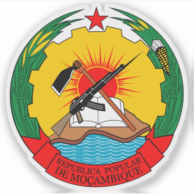 Adesivo People's Republic of Mozambique emblem (1975-1982) (Frente)