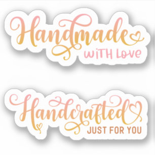 Adesivo Pequena empresa rosa, muito obrigado, palerma