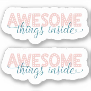 Adesivo Pequena empresa rosa, muito obrigado, palerma