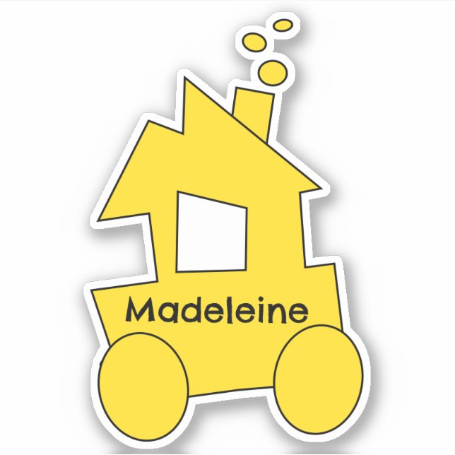 Adesivo Pequena Festa de aniversário do comboio (Frente)