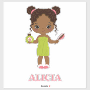 Adesivo Pequena Garota Spa Americana Vinil Sticker