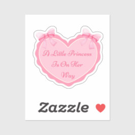 Adesivo pequena princesa, chá de fraldas rosa, fofo