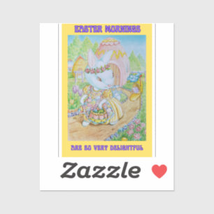 Adesivo Pequenas Garotas Páscoa Sticker