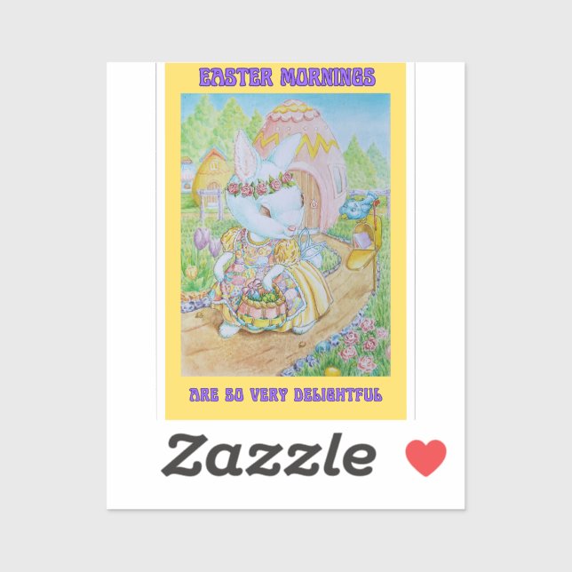 Adesivo Pequenas Garotas Páscoa Sticker (Folha)